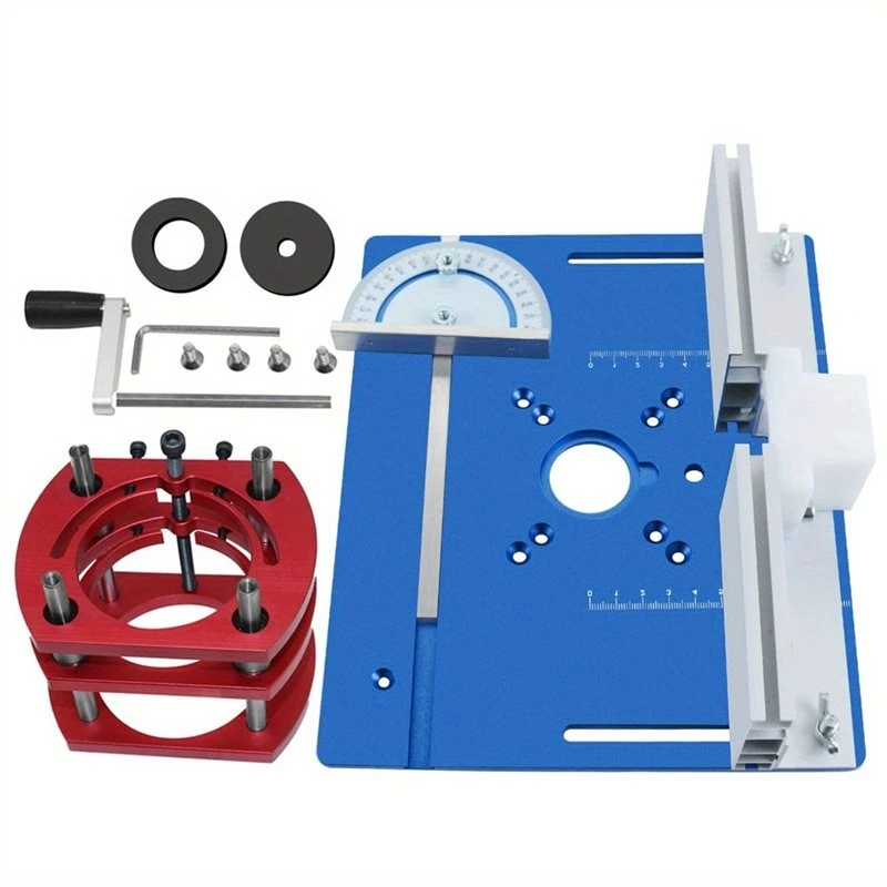 [NEWA76K!】 Aluminum For 65Mm Diameter Motor Router Table Insert Plate Miter Gauge Guide And Lift Kit Bracket For Woodworking