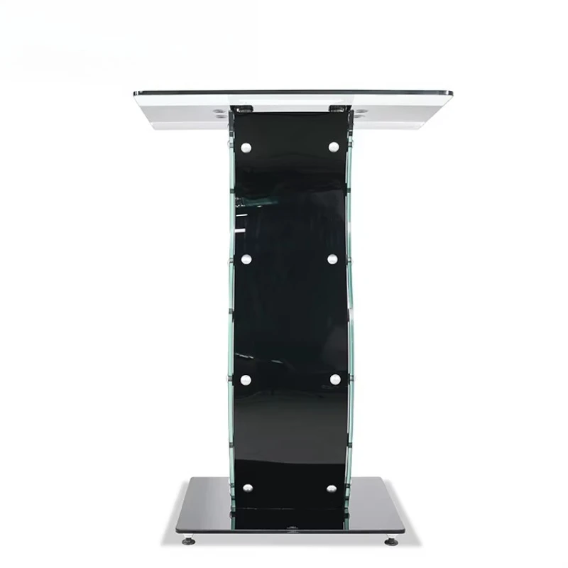 Transparent black podium Church Plexiglass podium Wedding etiquette platform