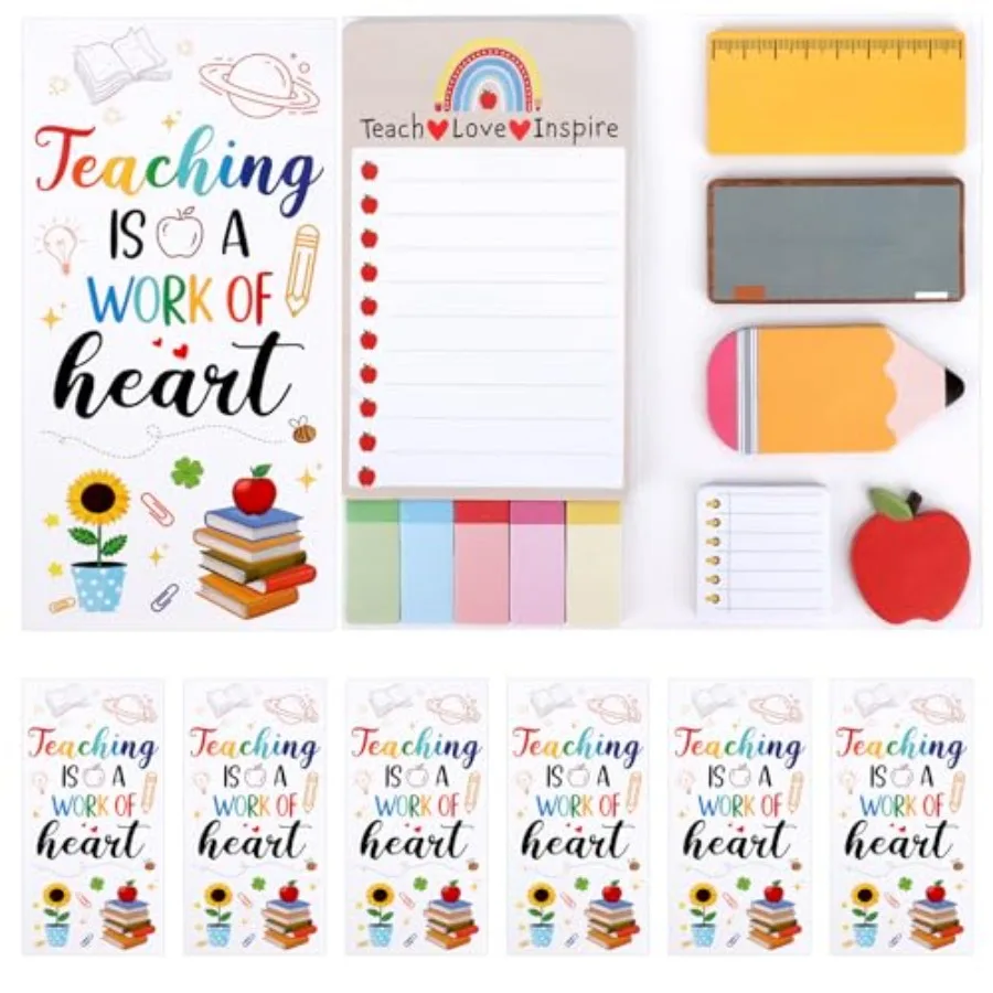 

Teacher Appreciate Gifts Bulk, Teacher Must Haves Supplies, 6 Pack Notes Set board Self-Stick Note Pads s Thank You Gifts Writi