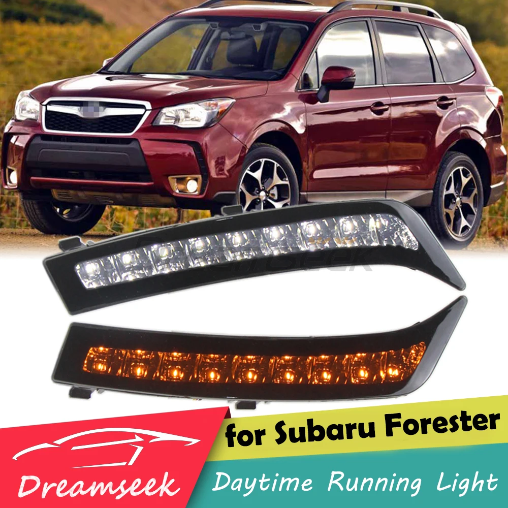 

Pair LED DRL for Subaru Forester 2013 2014 2015 2016 2017 2018 Daytime Running Light Fog Lamp Turn Signal Light Driving Blinker