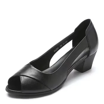 Femmes chaussures Peep Toe pompes évider talons hauts sandales bateau chaussures plate-forme pompes femme bout ouvert Sandalias mujer été