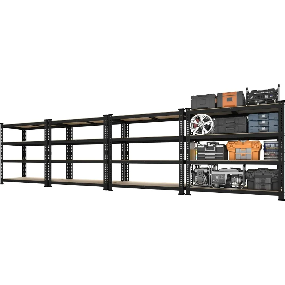 

Heavy Duty Storage Shelves 40" W x 20" D x 60" H - 4-Tier Adjustable Metal Garage Shelving Unit, Standing Utility Shelf Racks f