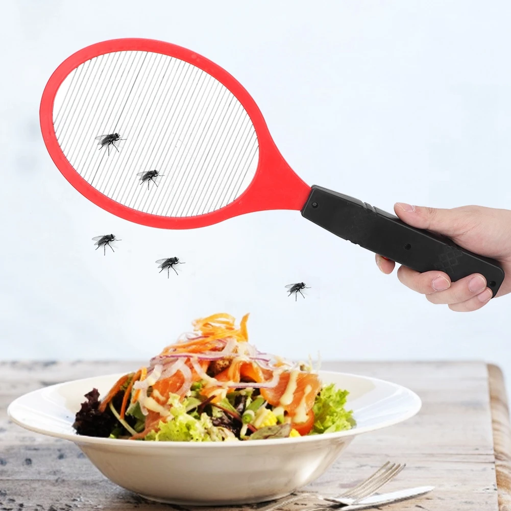 Matamoscas eléctrico para insectos, raqueta matamoscas con batería inalámbrica