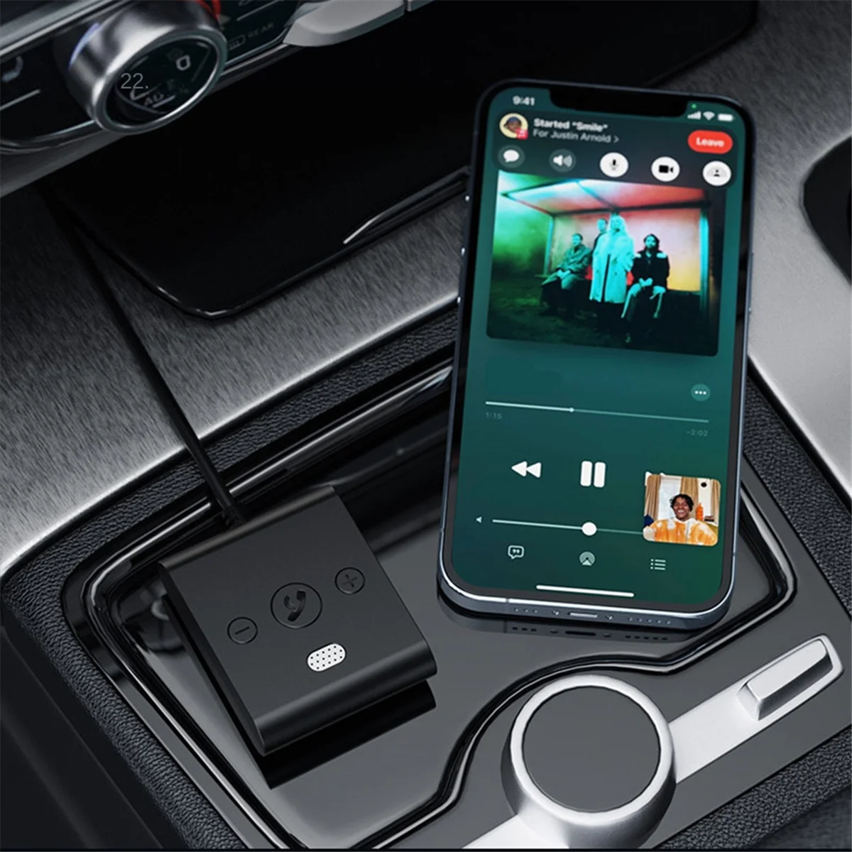 Sust-aBluetooth 5.4 Adattatore per auto AUX con microfono Ricevitore audio wireless stereo USB U-Disk da 3,5 mm Kit per auto Chiamate in vivavoce