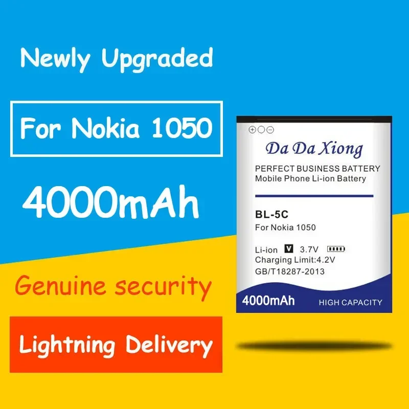 BL-5C BL-5B BL-4CT BP-4L BV-F3C Battery For Nokia Lumia Microsoft 3310 650 C2-00 X2-01 1100 6600 3230 5310 E61i E63 BV-F3C 640XL