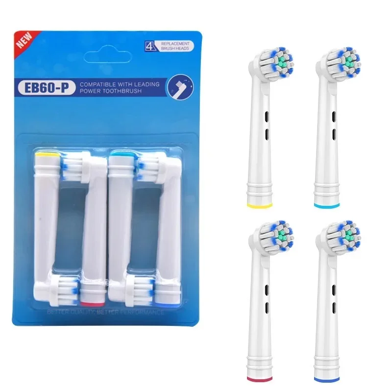 4 Pcs/Pack Electric Toothbrush Replacement Heads For Oral B Upgraded Ultra Soft Bristles Care For Gum Type EB-60 P