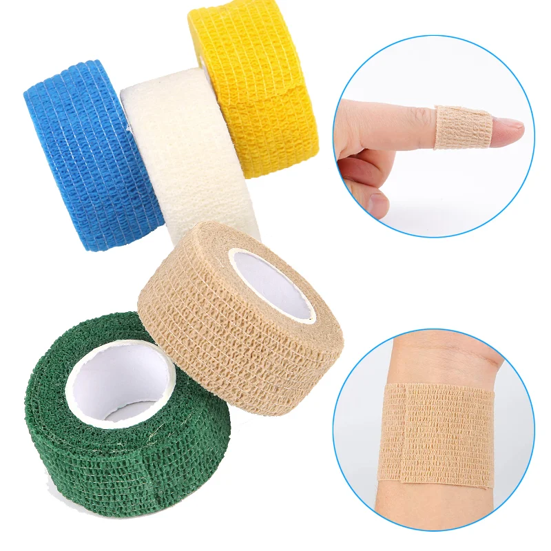 Colorful Bandage Tape Sports Bandages Tape for Ankle Sprains Swelling Self Adhesive Elastic Bandage First Aid Elastic Bandages