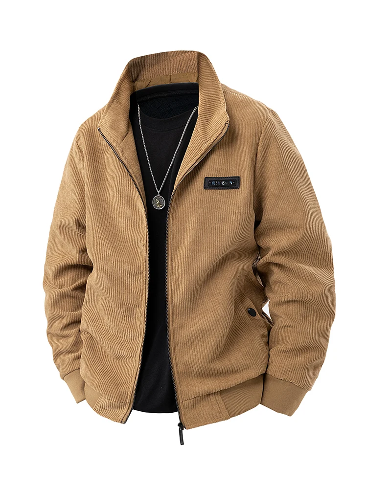 

Men's Casual Cotton Velvet Jaet Spring Autumn Lightweight Loose Fit Long Sve Casual Wear Faionable Spring Summer