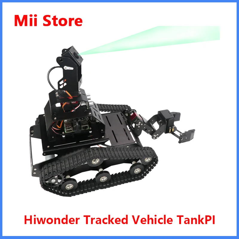 

Hiwonder Tracked Vehicle TankPi Programmable OpenCV Artificial Intelligence AI Visual Recognitio Optional Raspberry Pi