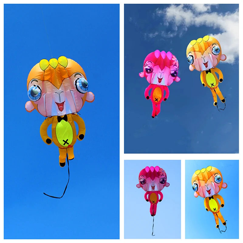 

free shipping large 3D monkey soft kite surf outdoor flying wind sock kites dragon fly octopus kite outdoor children flying kite