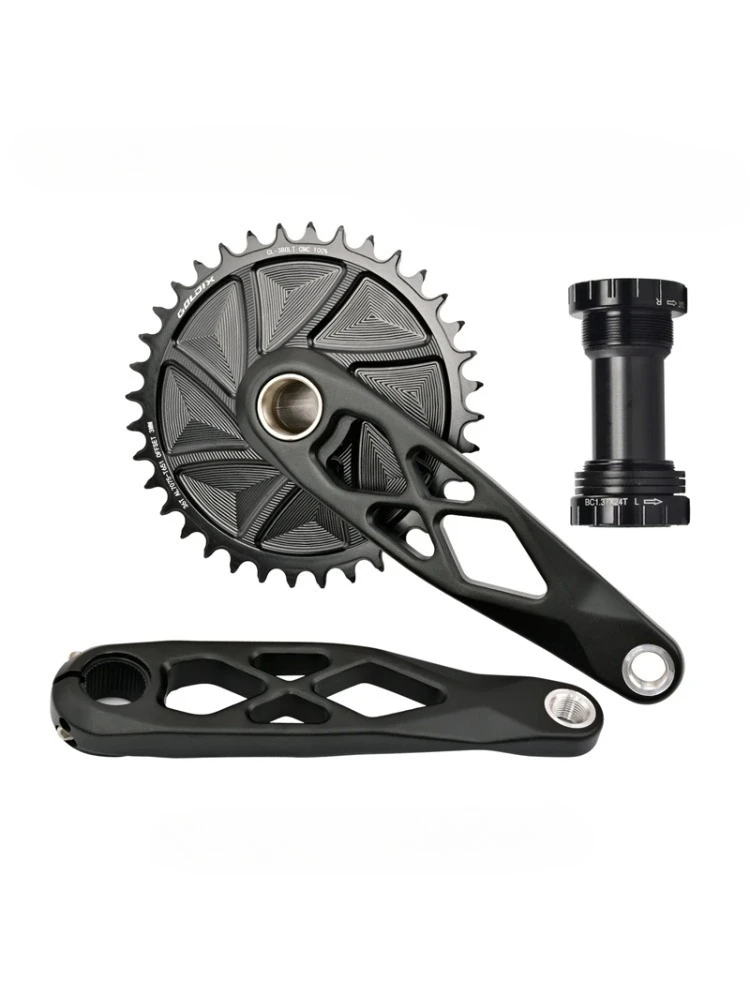 GOLDIX Wytrzymały mechanizm korbowy do roweru 175/170/165mm, kute ramię korby ze stopu, montaż bezpośredni na 3 śruby, zębatka wąska-szeroka do roweru MTB — 2