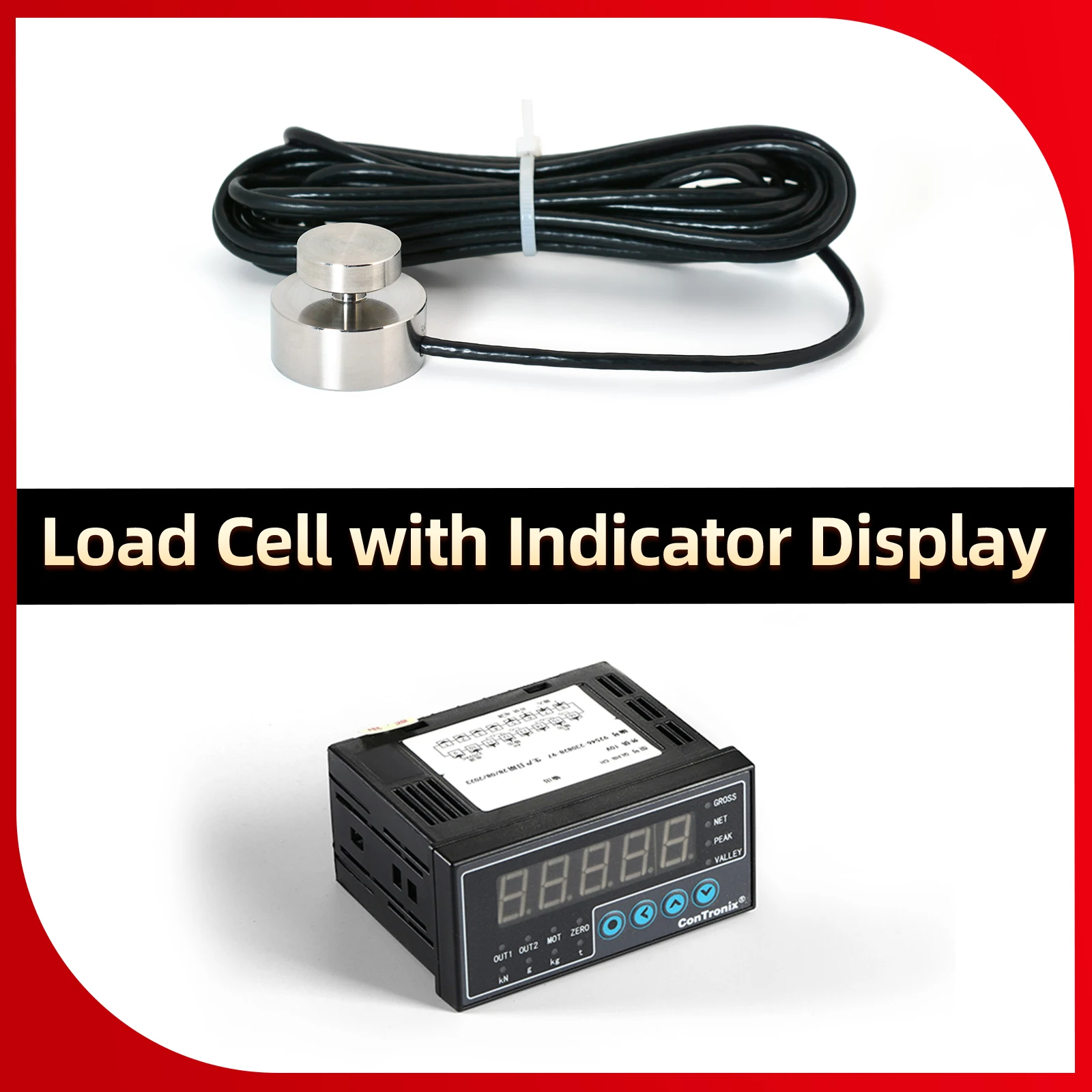 

Micro Capsule Load Cell Sensor+Indicator Display,High precision measurement,Test Tension 100KG 200KG 500KG 1T
