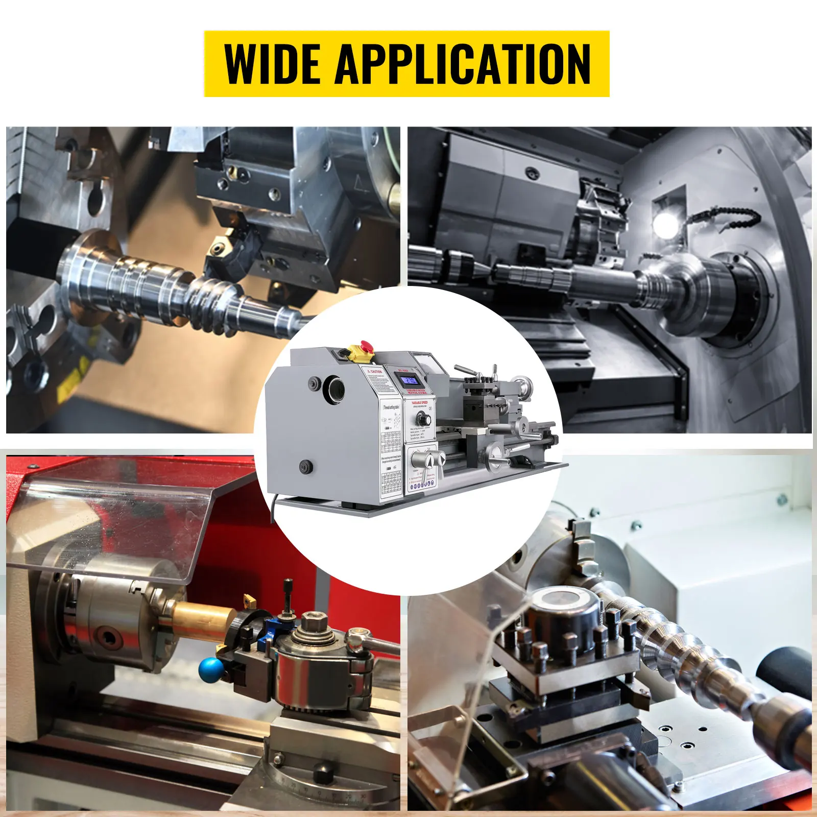 Drehmaschine | Sihao Drehmaschine Metall 1100W Bürstenloser Motor 38mm Spindel 220X600 Mini-Drehmaschine LED-Bildschirmanzeige Drehbank – Detail 9