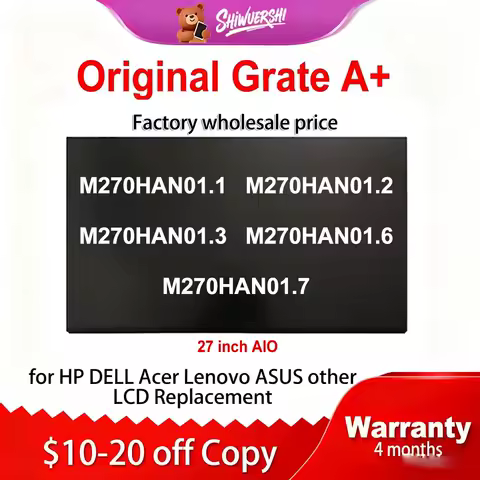 Original New 27" Lcd Screen M270HAN01.1 M270HAN01.2 M270HAN01.3 M270HAN01.6 M270HAN01.7 Display 1920*1080P 75Hz&nbsp;30 pins Replacem