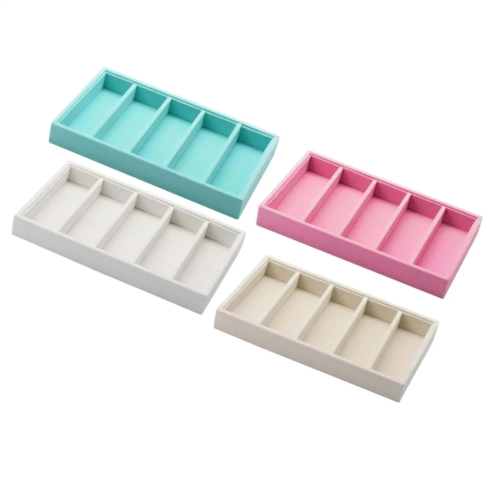 Sunglasses Show Tray 5 Compartments Space Saving Modern Eyeglasses Storage Box Glasses Display Case for Store Living Room