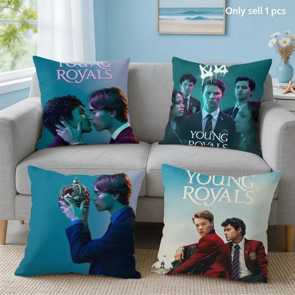 Movie TV Y-Young R-Royals Cushion Cover Soft Short Plush Throw Pillow Cover Hidden Zipper Cutecore Sofa Bedroom Home Decor