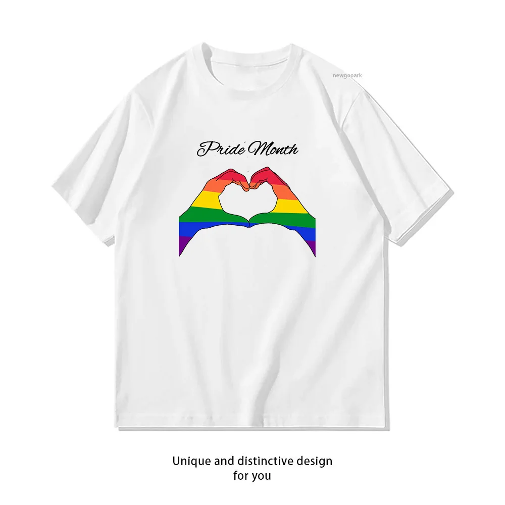 Pride month T-Shirt woman man Casual cotton printed t shirts Adult streetwear camisetas tops tee woman clothing Retro