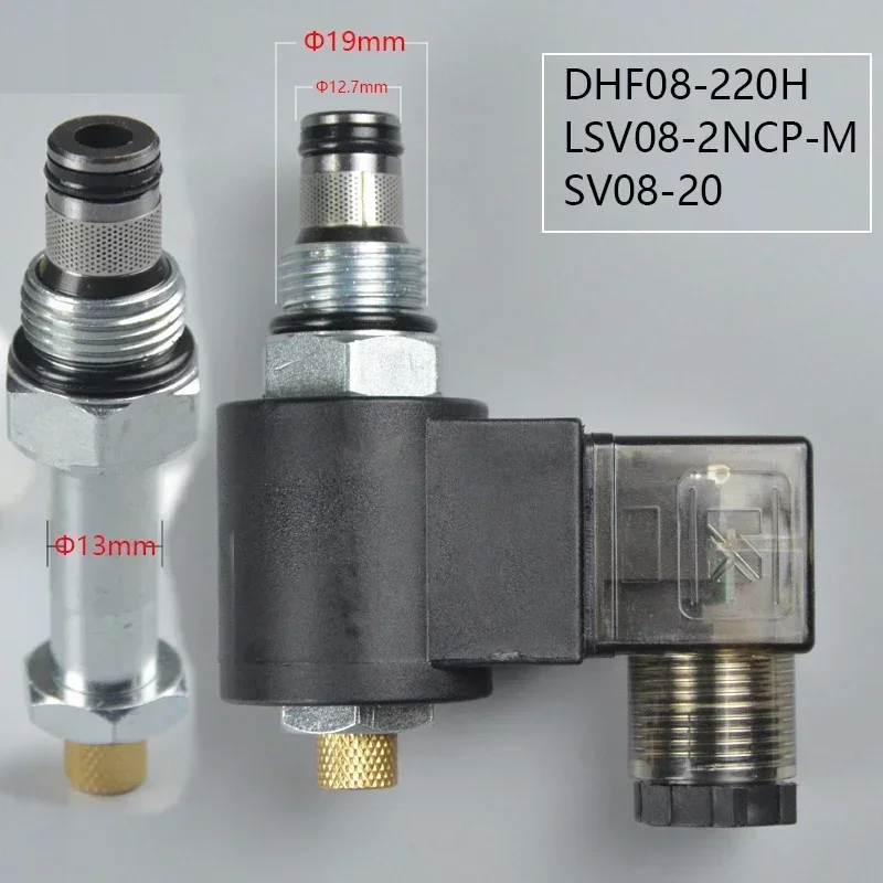 Hydraulic Threaded Cartridge Solenoid Valve Pressure Relief Two-position Two Normally Closed DHF08-220H (LSV08-2NCPM)