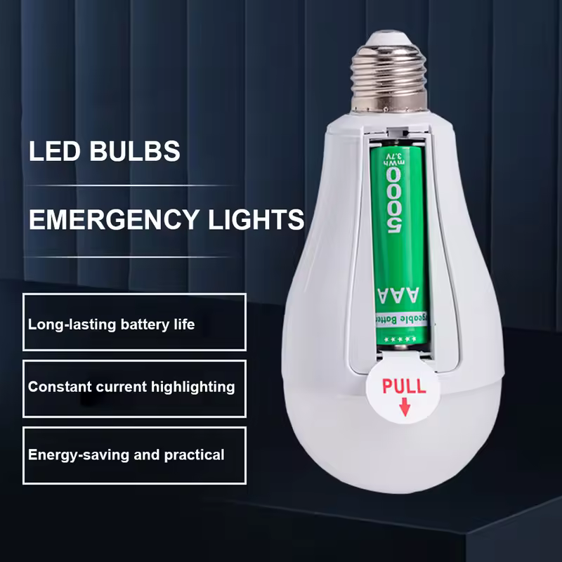 LED Bulb Light Smart Charging Chip Power Failure Emergency Home 18650 Battery Flicker-Free with Hook Detachable Emergency Bulb - Image 3