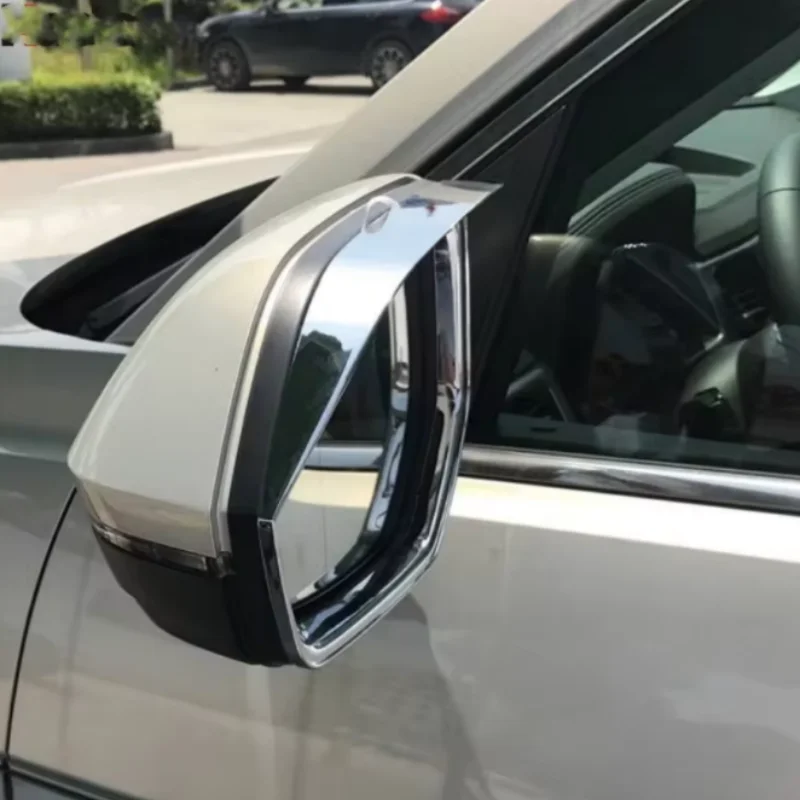 For VW Volkswagen Teramont Atlas 2017-2020 Rear View Glass Mirror Frame Rain Shield Sun Visor Cover Eyebrow
