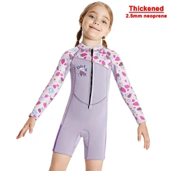 Traje de neopreno 2.5 mm una pieza manga larga para niños