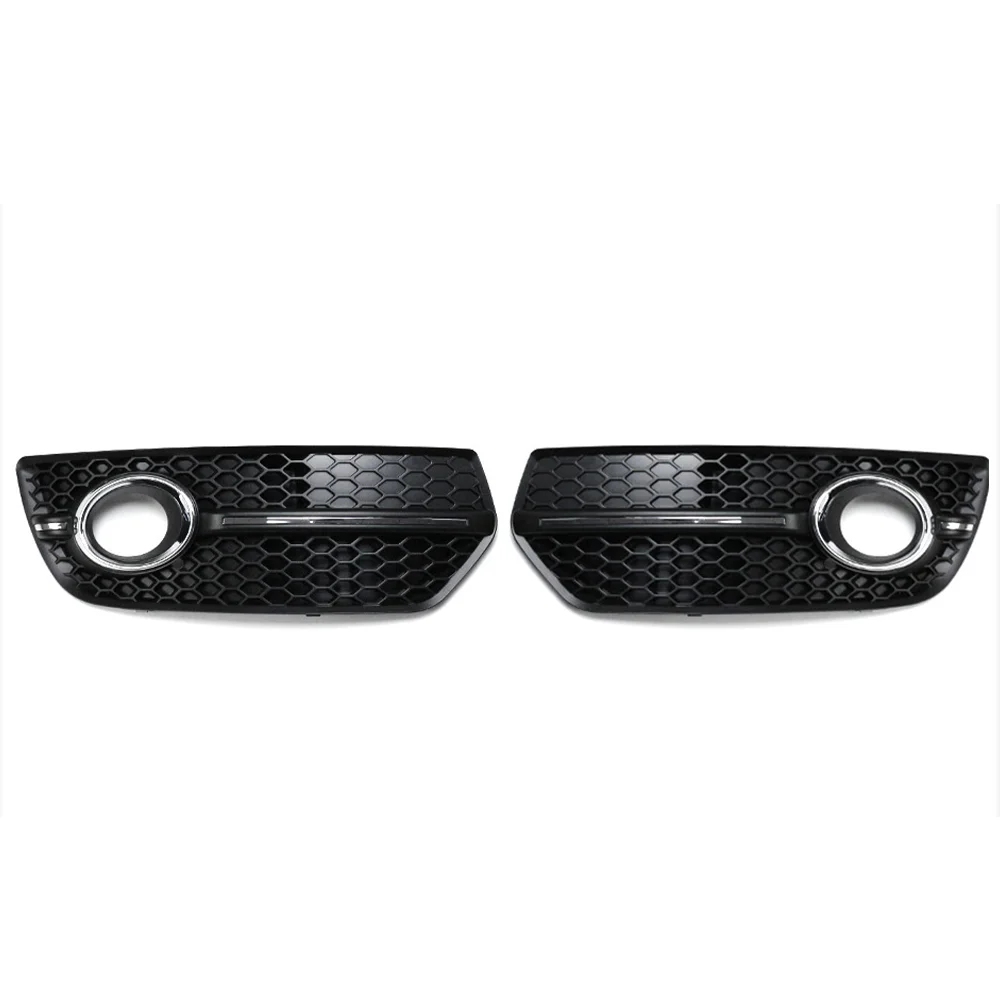 Pair Car Front Fog Light Grille Fog Light Lamp Grille For Audi Q5 2009 2010 2011 2012 Honeycomb Style Grille Car Accessories