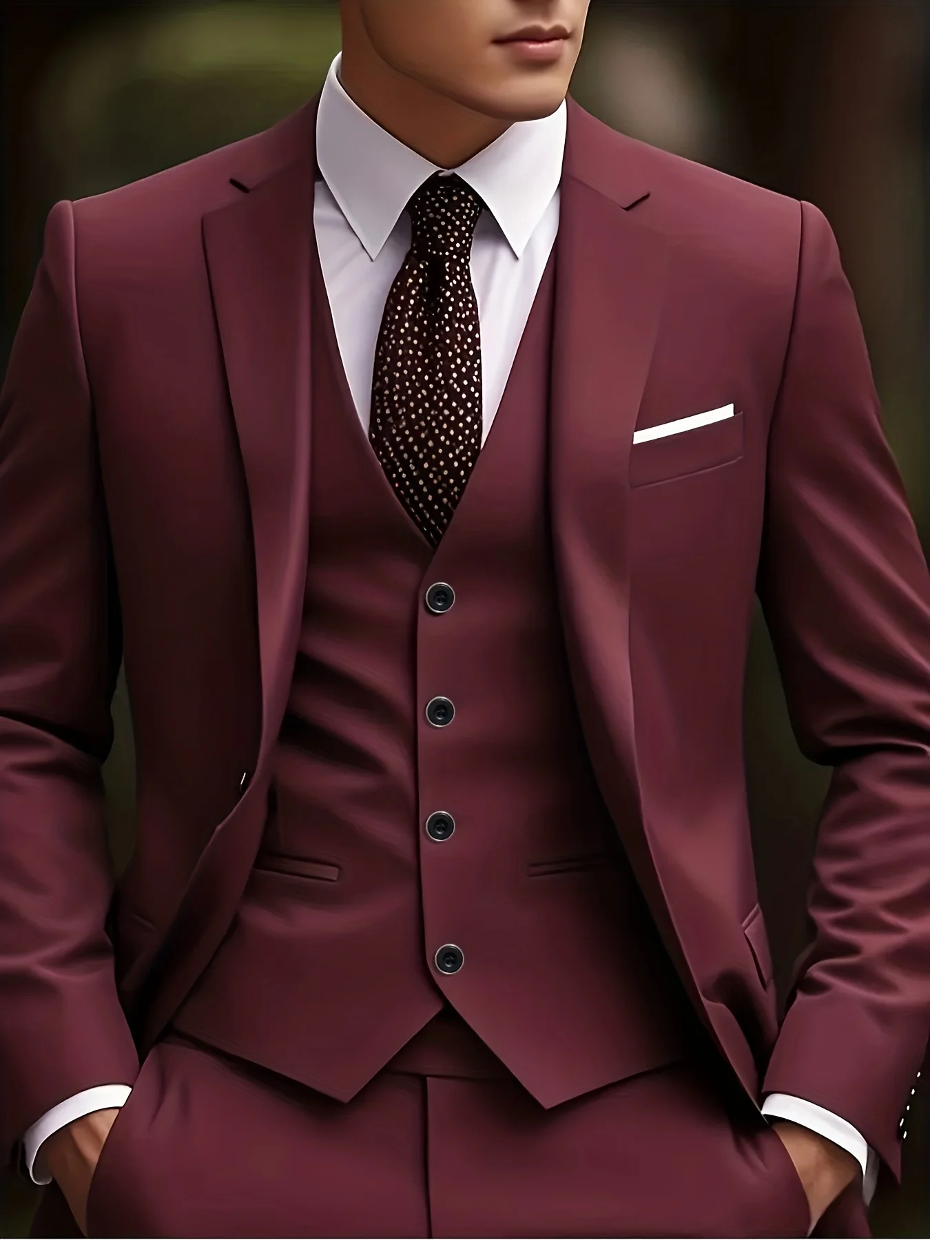 

New Arrival Men's 3-Piece Suit Slim Fit Formal Set – Perfect for Wedding, Party, Business, Prom & All Formal Occasions