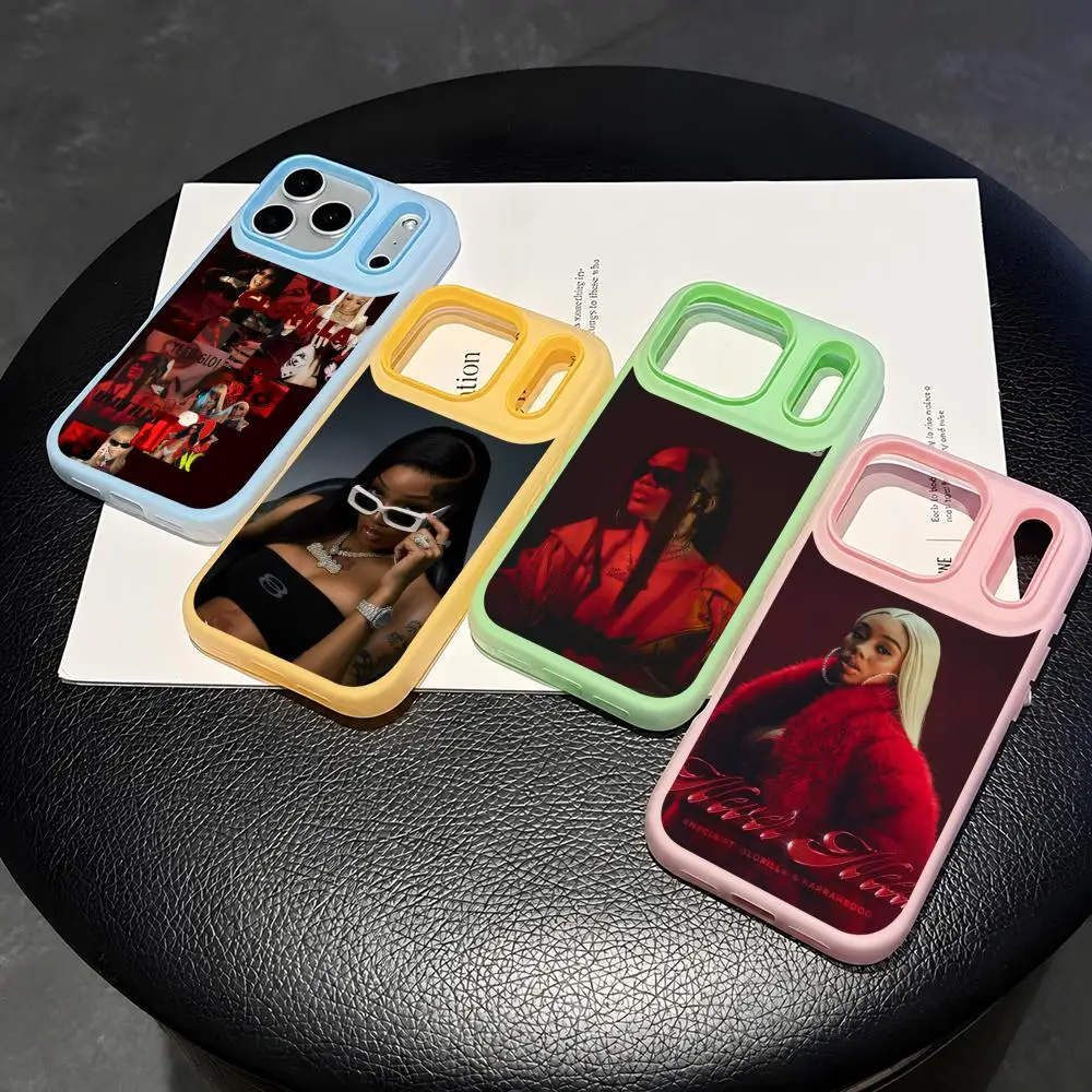 Rapper Glorilla Phone Case 2-in-1 Detachable Clear with Card Holder for iPhone 12-17 Soft Multi-Color