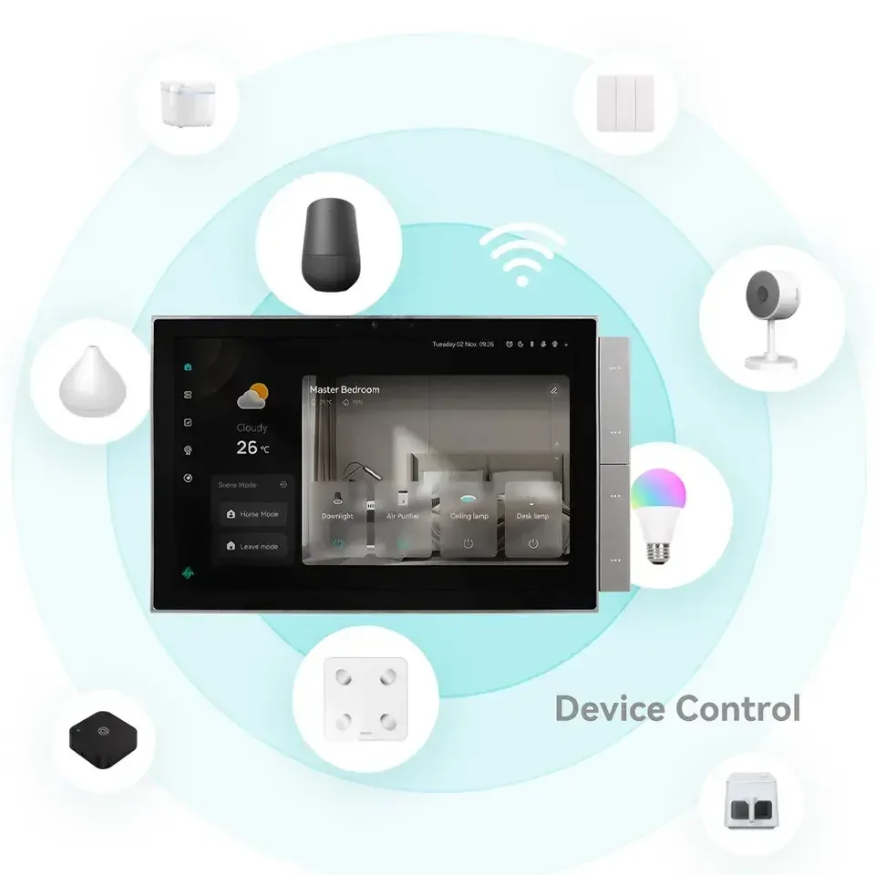 Glomarket Tuya Panel de control de hogar inteligente pantalla de 10 pulgadas BLE Zigbee Gateway intercomunicador de construcción Compatible