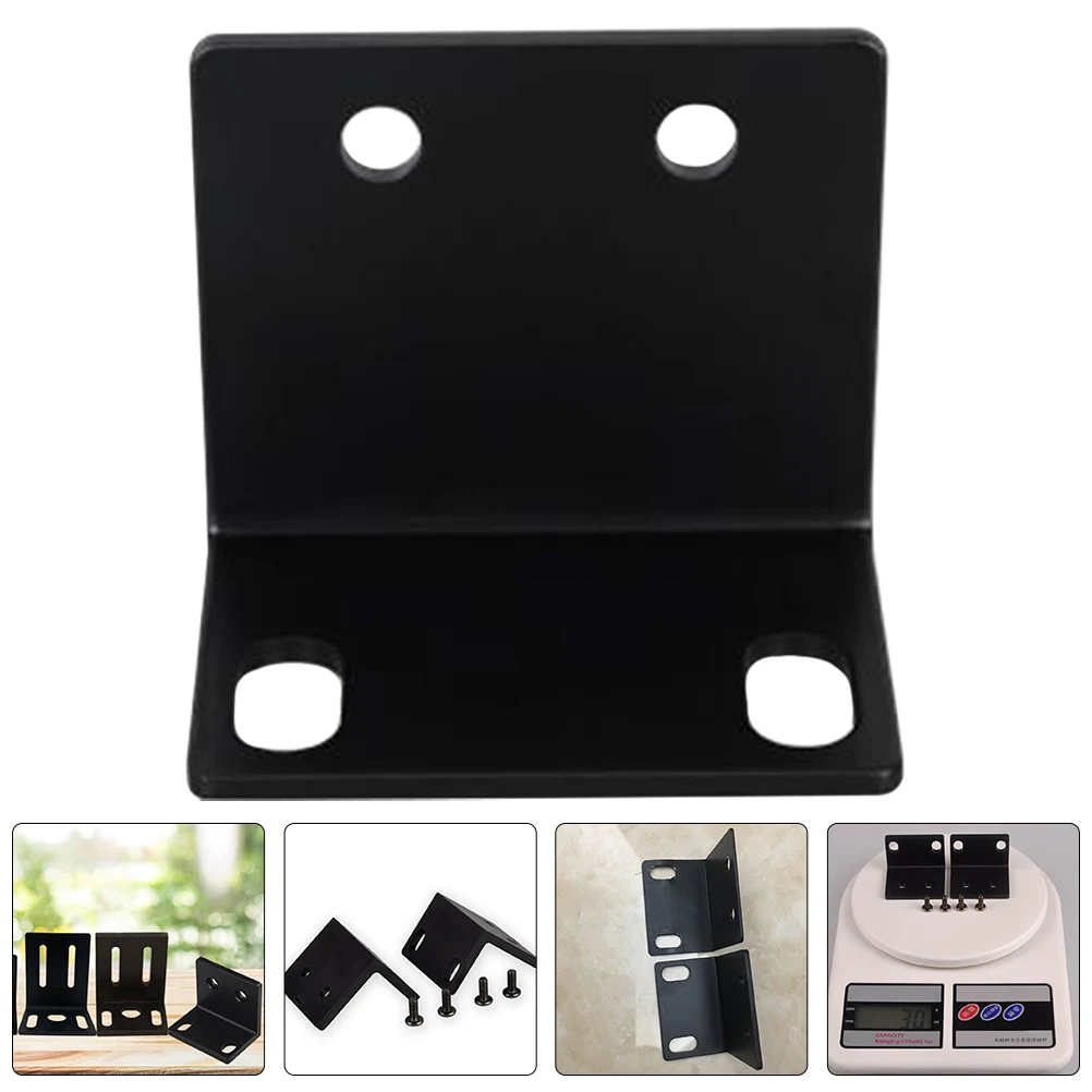 

2pcs Microphone Corner L Shaped Mount Holder For Speaker Amplifier Desk 20Mm Hole Spacing Edges Speaker Cabinet Corner Bracket L