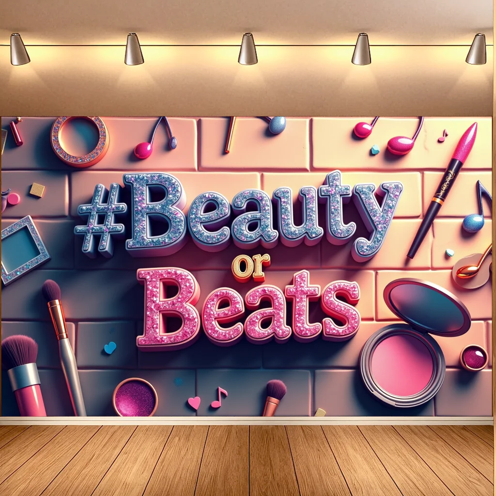 

Theme Banner Prop Makeup Music Backdrop Event Display for Gathering