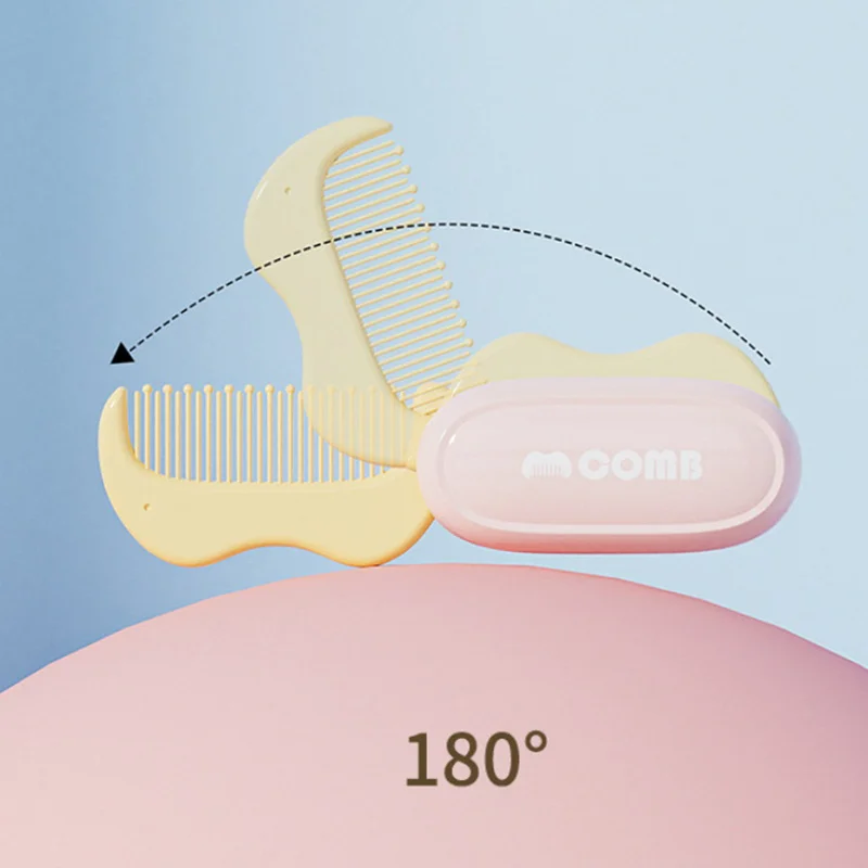 

1pc Portable Folding Travel Hair Comb, Anti-static Mini Pocket Massage Comb with Protective Cover for Women Daily Hairstyling