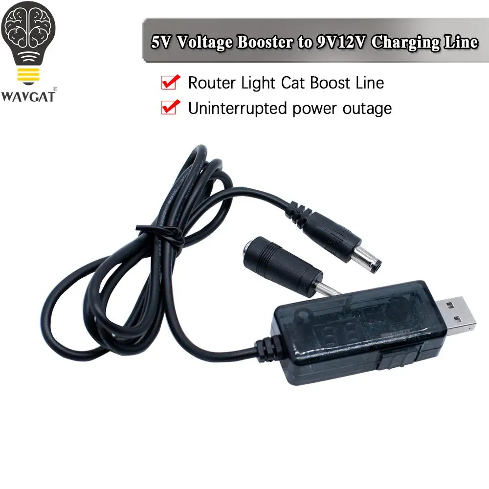 USB Boost Converter DC 5V to 9V 12V USB Step-up Converter Cable + 3.5x1.35mm Connecter For Power Supply/Charger/Power Converter