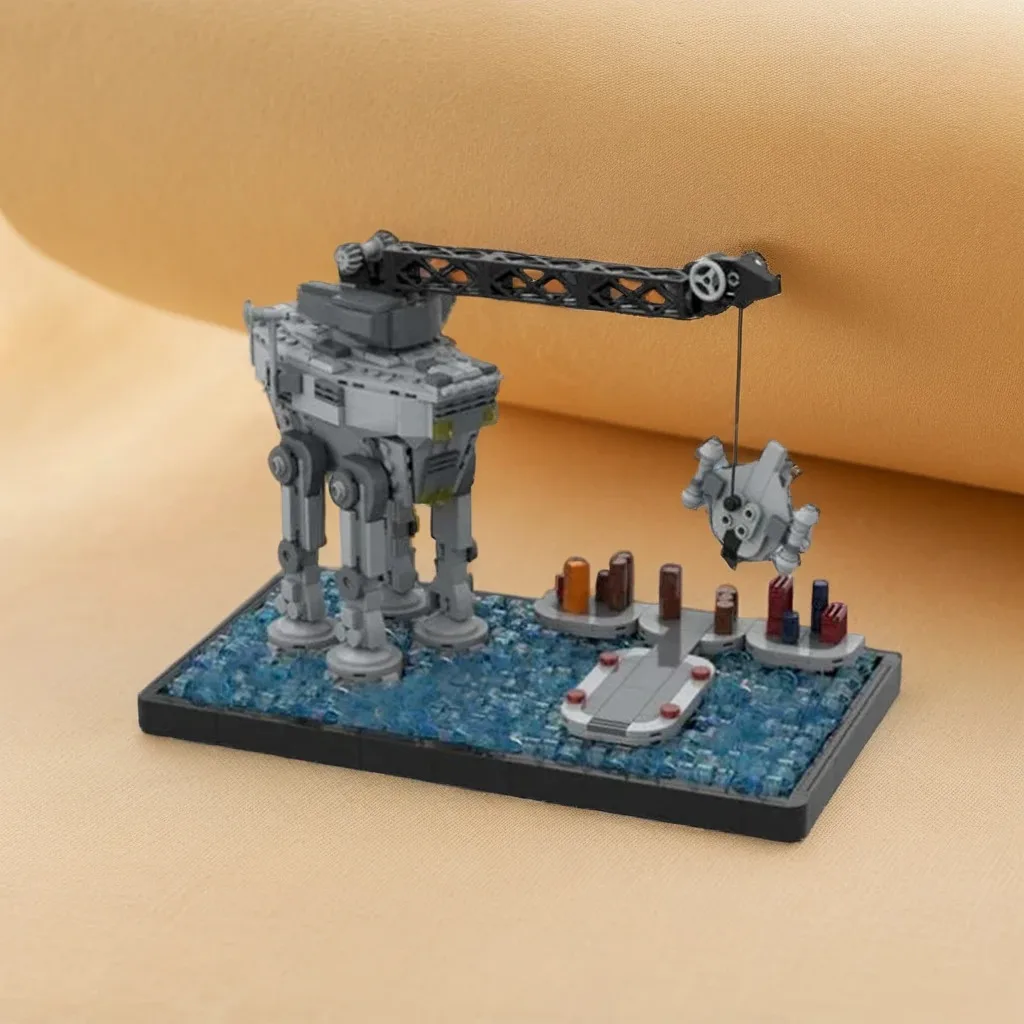 

1758 шт., бритва для восстановления герба MOC, мандалорец S2 с микро-ходунским краном, образовательное здание, блоки «сделай сам», игрушки на день рождения, подарок