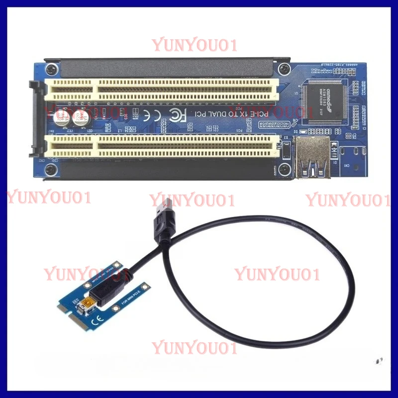 PCIe Adapter Card Suitable for Dual PCI-E To PCI Slots, Supporting Card Capture