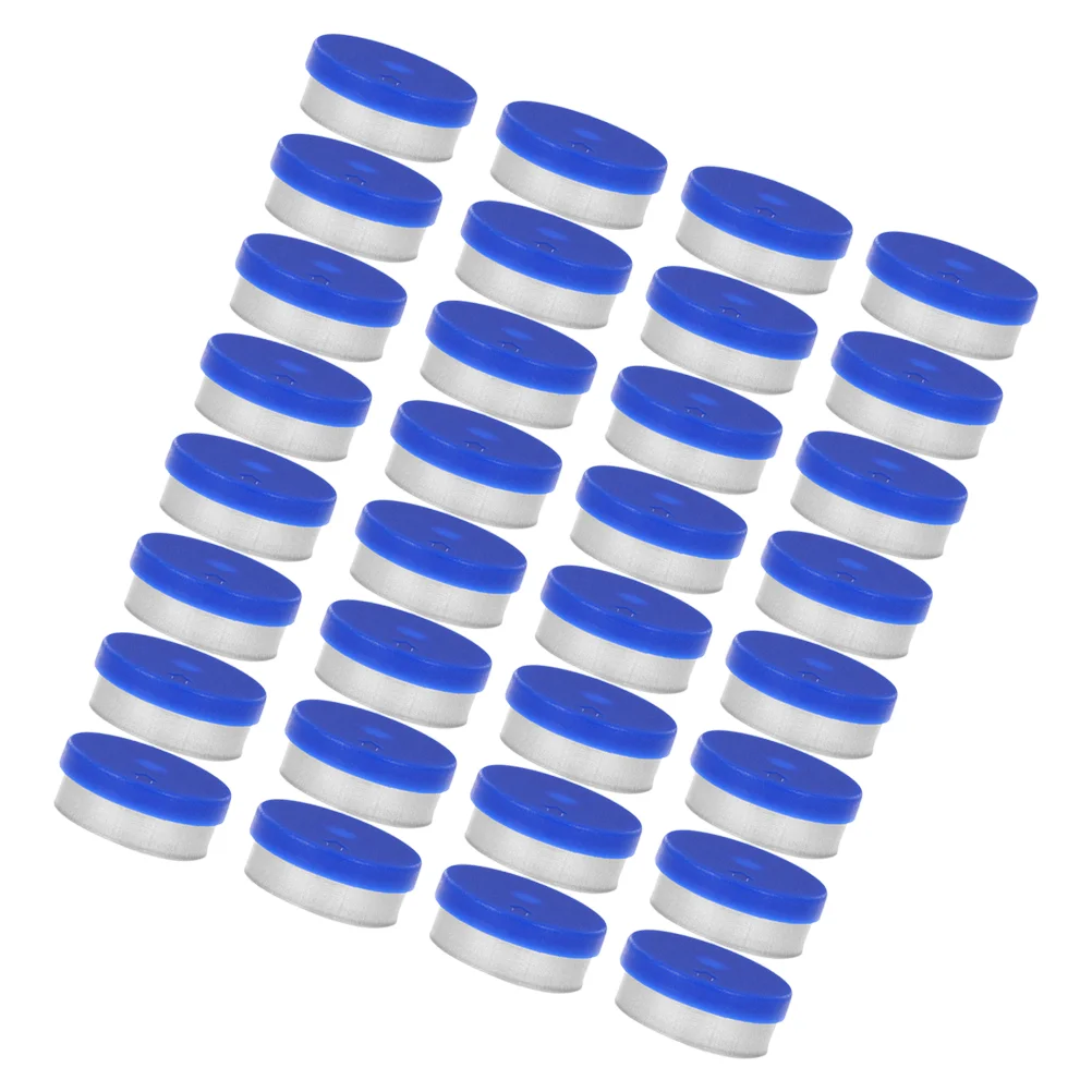 

200 Pcs Bottle Cap Control Caps for Headspace Glass Vial Self Sealing Top Cover Bottles Sample Blue Flip-up