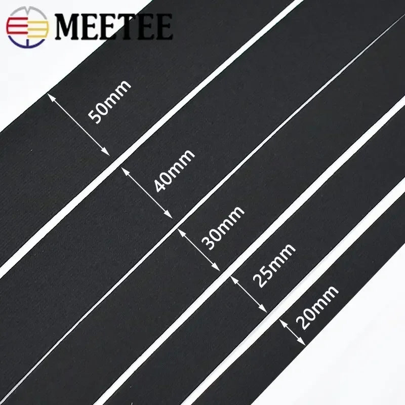 2M 25/30/40/50mm Elastic Bands for Sewing Shoes Pants Rubber Band Underwear Waistband Stretch Webbing Tapes DIY Accessories