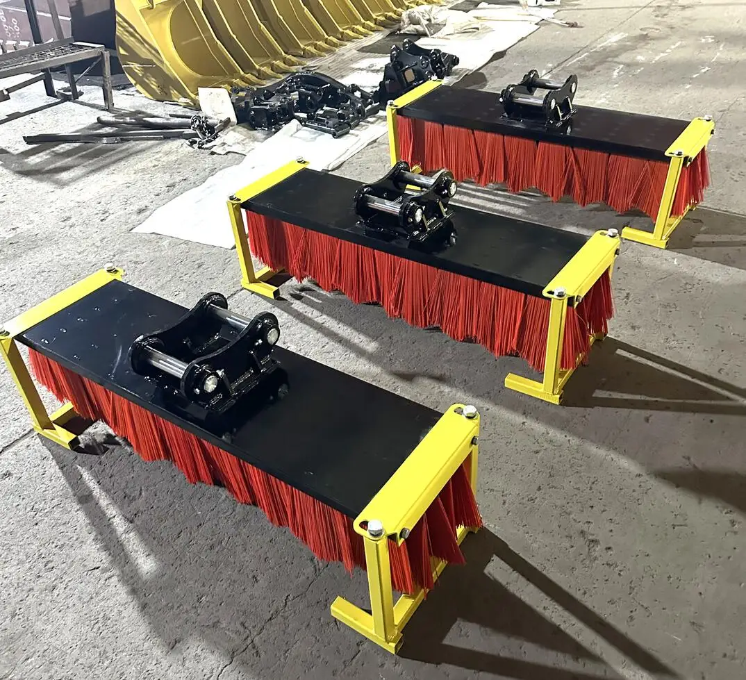 OEM Multi-functions Snow Sweeper 9-15ton 1800mm Excavator Broom Brush