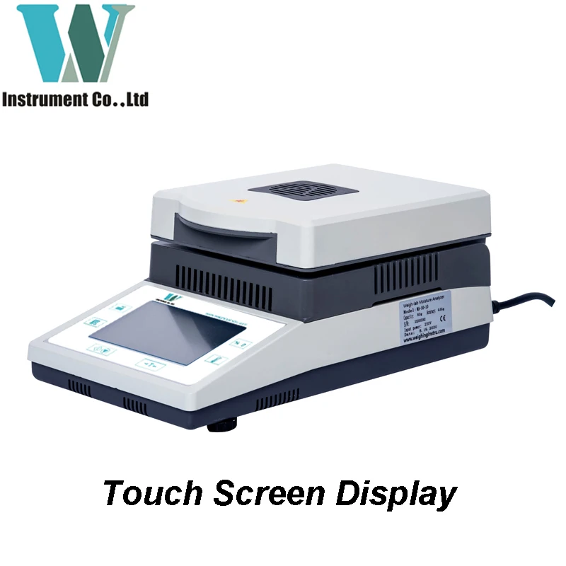 110g 0.001g 0.01% Grain Seeds Powder Halogen Heating Touch Screen 50g 1mg Humidity Moisture Meter Tester