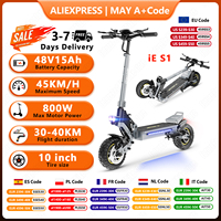iE-S1 EScooters 800W Motor 48V15Ah Battery Smart LCD Display Electric Scooter 10-inch Air Off-road Tires City Scooters Electric