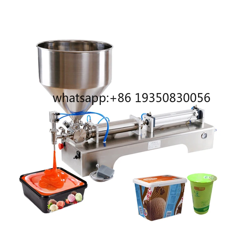 Automatic High-Accuracy Pneumatic Ice Cream Gelato Beverage Machine Plastic/Glass CE Certified for Honey Cream Chemical