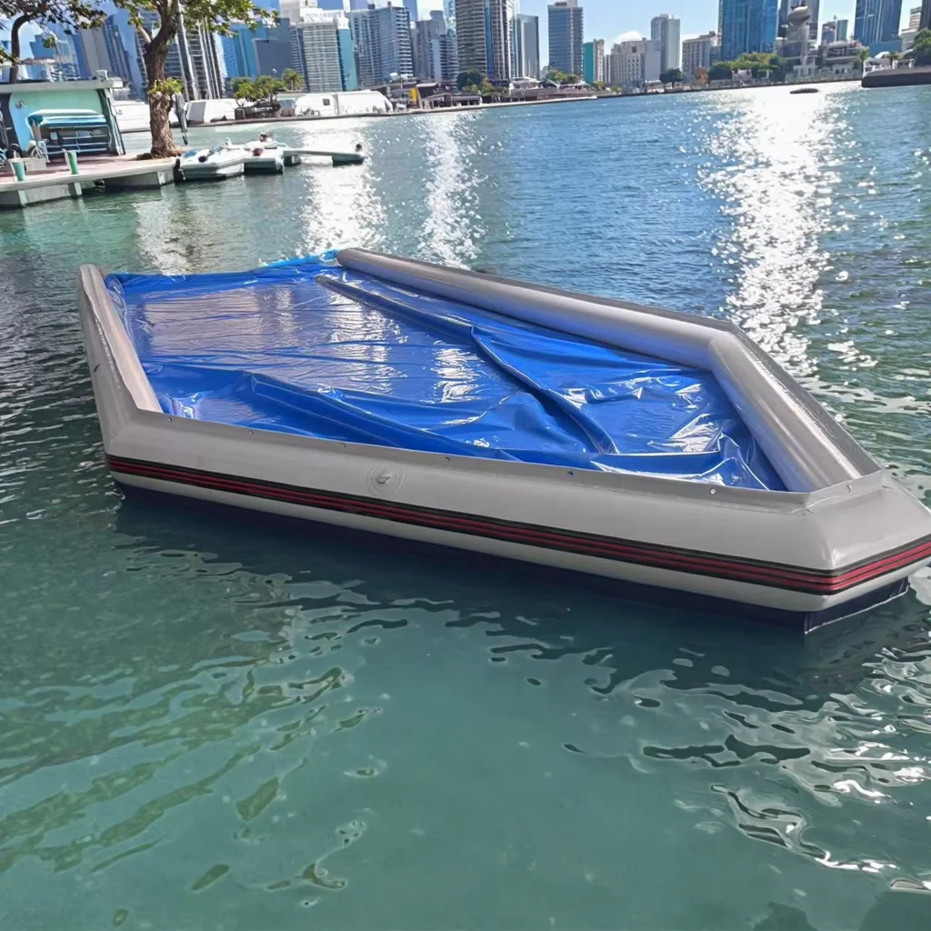 

Portable Durable Inflatable Jet Ski Dock Floats Water Amusement Facility for MotorBoat Jet Ski Floating Protection Dock Water
