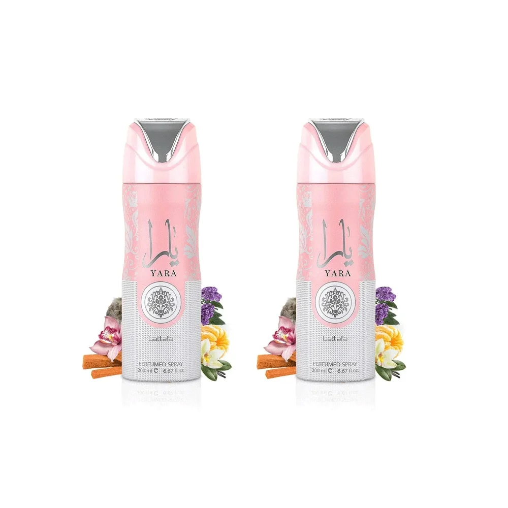

Спрей для тела Lattafa Yara 6.7oz (200 мл), 2 шт. | Сладкий молочный аромат | Долговечный спрей