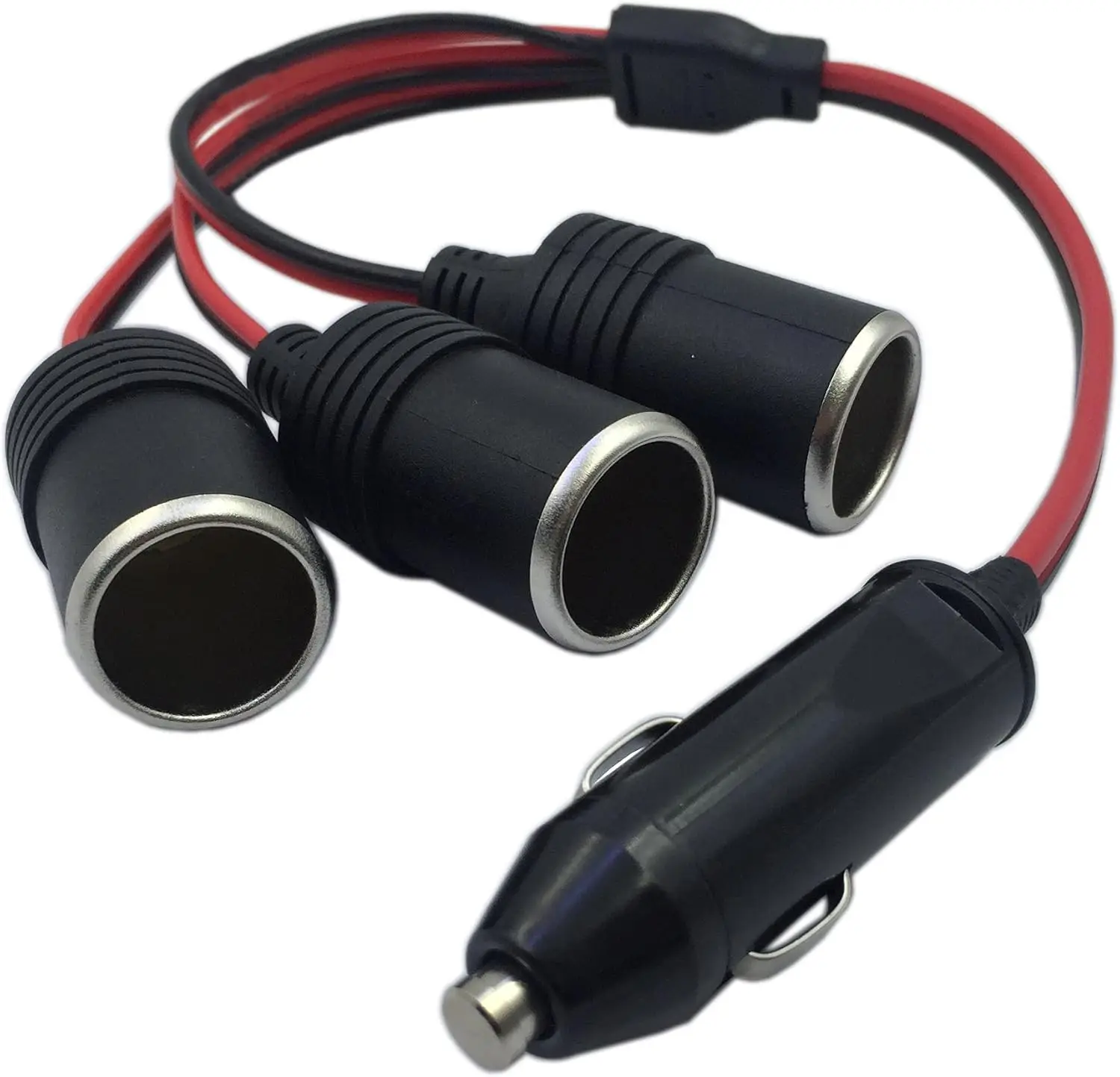 1 to 3 Car Cigarette Lighter Splitter 12V 24V Power Charger Adapter 3 Way Socket Female Plug Extension Cord Cable