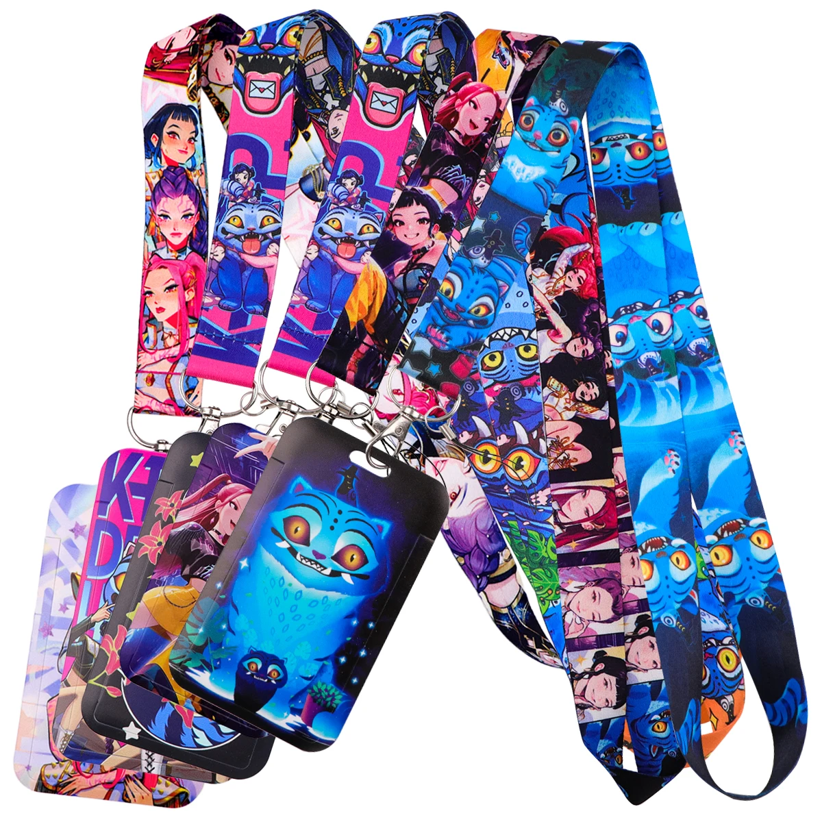 

2025 Popular Demon Cartoon Lanyards Anime Movie Neck Strap For ID Card Badge Holder Keychain DIY Hanging Rope Phone Accessories
