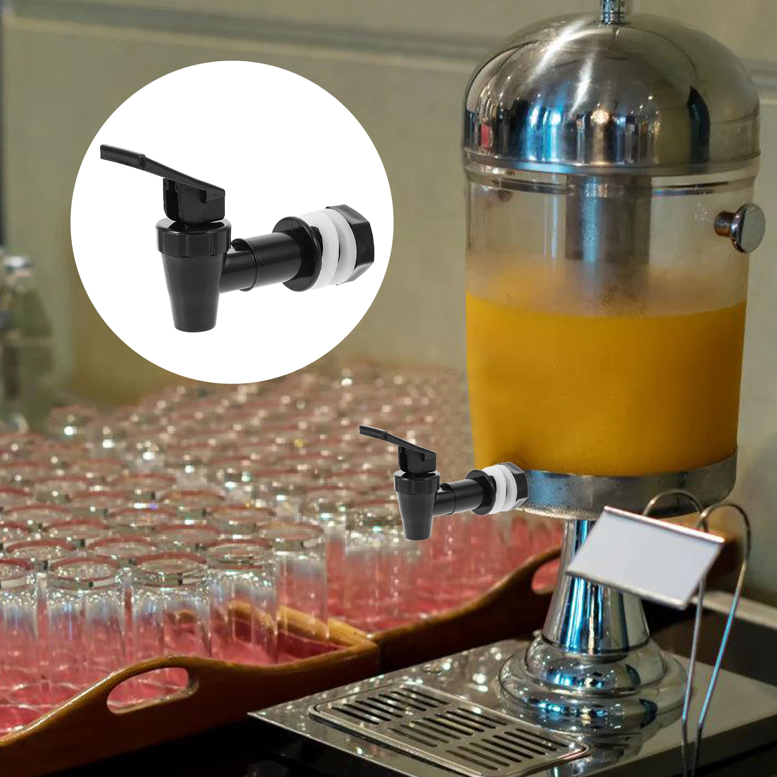 

2pcs Reusable Plastic Water Dispenser Spigot Replacement Faucet For Beverage Coolers Glass Bottles Outdoor Indoor Use Leakproof