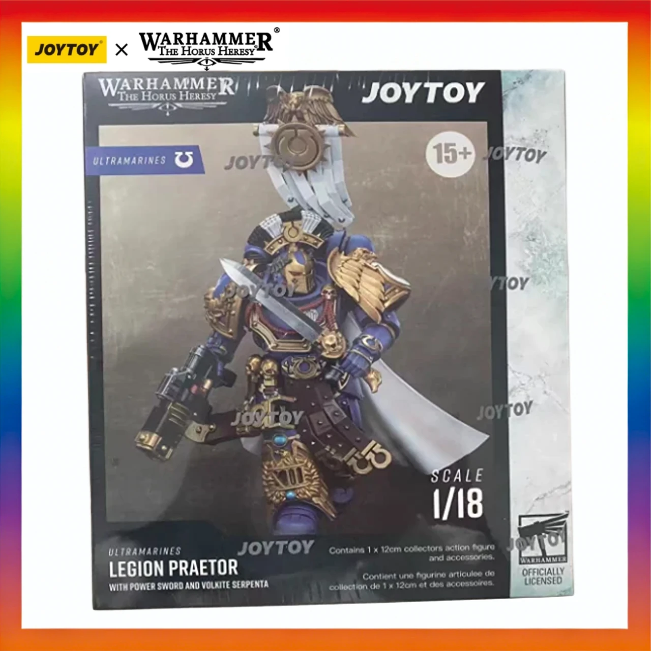 

Original JOYTOY Warhammer 40K Ultramarines Legion Praetor with Power Sword and Volkite Serpenta Scale1/18 Animation Figures