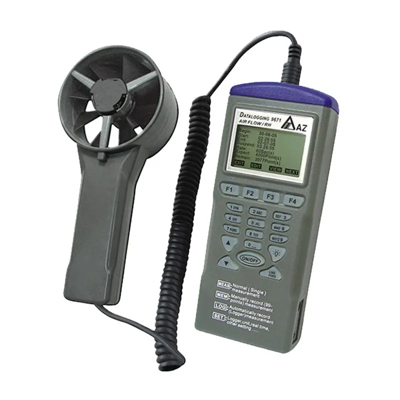 

Tester AZ9671 Handheld Anemometer Anemometer Temperature and Humidity Anemometer