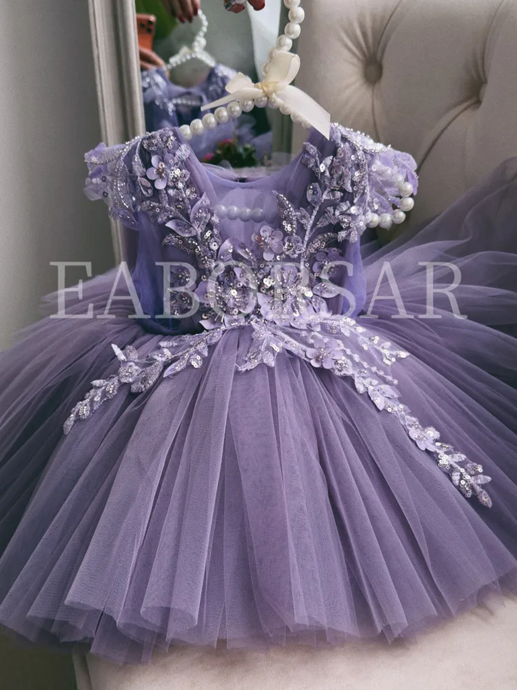 Neues Kinder-Paillettenkleid für Klavieraufführungen, Geburtstagsfeiern und Mädchenpartys A5021 Großhandel Mädchen-Abendkleider – Detail 3