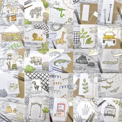 2025 New Mini Animals Zoo flowers trees Metal Cutting Dies DIY Making Card Scrapbook Embossed Paper Album Craft Supplies
